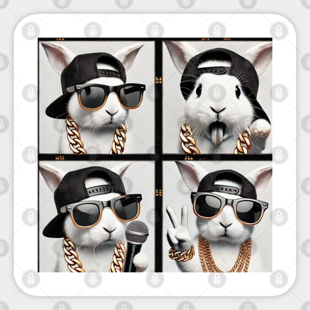 Hip-Hop Rabbit Photo Poses Photo Collage Sticker by UrbanLifeApparel